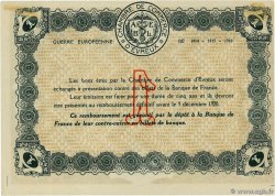 1 Franc FRANCE Regionalismus und verschiedenen Évreux 1915 JP.057.01 fST+