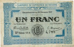 1 Franc FRANCE regionalism and miscellaneous Nevers 1917 JP.090.14 VF