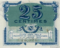 25 Centimes FRANCE regionalism and miscellaneous Troyes 1918 JP.124.15 UNC-