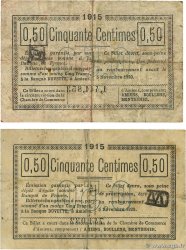 50 Centimes Lot FRANCE regionalismo e varie Amiens 1915 JP.007.26 MB