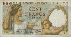 100 Francs SULLY FRANCE  1939 F.26.04 VF-