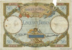 50 Francs LUC OLIVIER MERSON FRANCE  1929 F.15.03