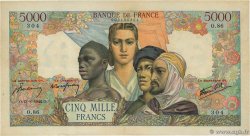5000 Francs EMPIRE FRANÇAIS FRANKREICH  1942 F.47.04 fVZ