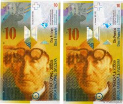 10 Francs Consécutifs SUISSE  2008 P.67c