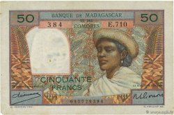 50 Francs MADAGASCAR  1950 P.045a VF