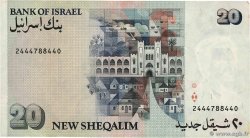 20 New Sheqalim ISRAËL  1987 P.54a pr.TTB