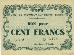 100 Francs FRANCE regionalism and various Romilly-sur-seine 1940 BU.80.01
