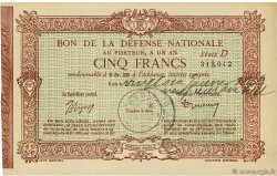 5 Francs FRANCE Regionalismus und verschiedenen  1915 P.-