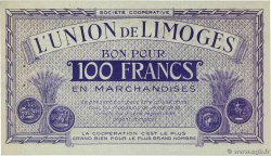 100 Francs FRANCE regionalism and various Limoges 1920 P.- AU