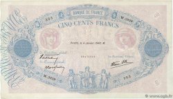 500 Francs BLEU ET ROSE modifié FRANCE  1940 F.31.55 TTB
