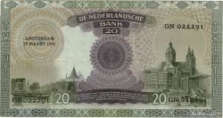 20 Gulden NETHERLANDS  1941 P.054 VF