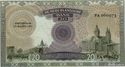20 Gulden NETHERLANDS  1941 P.054 VF