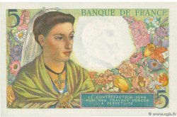 5 Francs BERGER FRANCE  1943 F.05.05 UNC