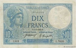 10 Francs MINERVE FRANCE  1921 F.06.05 F