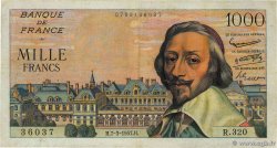 1000 Francs RICHELIEU FRANCE  1957 F.42.25 TB