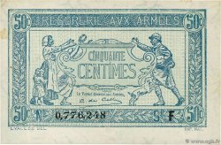 50 Centimes TRÉSORERIE AUX ARMÉES 1917 FRANCIA  1917 VF.01.06 MBC+