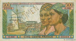 500 Francs Pointe à Pitre Spécimen AFRIQUE ÉQUATORIALE FRANÇAISE  1946 P.25s VZ