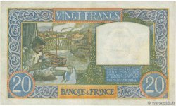 20 Francs TRAVAIL ET SCIENCE FRANCE  1941 F.12.13 TTB