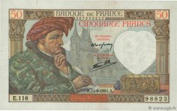 50 Francs JACQUES CŒUR FRANCE  1941 F.19.14