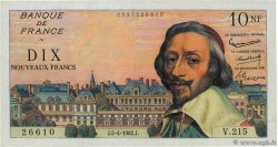 10 Nouveaux Francs RICHELIEU FRANCE  1962 F.57.18 AU