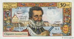 50 Nouveaux Francs HENRI IV FRANCIA  1959 F.58.01 BB