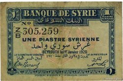 1 Piastre SYRIA  1920 P.006 F+