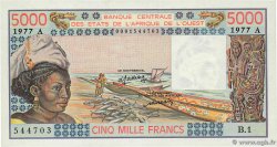 5000 Francs STATI AMERICANI AFRICANI  1977 P.108Aa SPL+