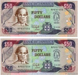 50 Dollars Lot JAMAICA  2010 P.88 FDC