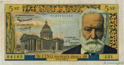 5 Nouveaux Francs VICTOR HUGO FRANCE  1961 F.56.07