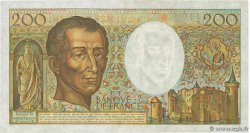 200 Francs MONTESQUIEU FRANCE  1989 F.70.09 VF