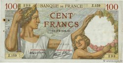 100 Francs SULLY FRANKREICH  1939 F.26.02