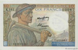 10 Francs MINEUR Numéro spécial FRANCE  1949 F.08.20
