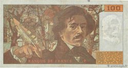 100 Francs DELACROIX imprimé en continu FRANKREICH  1991 F.69bis.04b S