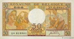 50 Francs BELGIEN  1948 P.133a VZ