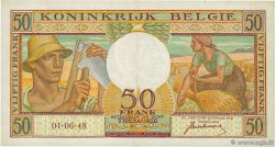 50 Francs BÉLGICA  1948 P.133a EBC