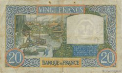 20 Francs TRAVAIL ET SCIENCE FRANCE  1940 F.12.11 TB