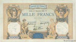 1000 Francs CÉRÈS ET MERCURE type modifié FRANKREICH  1939 F.38.40