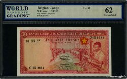 50 Francs CONGO BELGE  1957 P.32 pr.NEUF