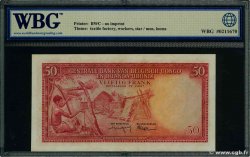 50 Francs CONGO BELGA  1957 P.32 q.FDC