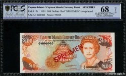 100 Dollars Spécimen ÎLES CAIMANS  1991 P.15s NEUF