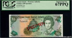 5 Dollars Spécimen CAYMANS ISLANDS  1998 P.22s UNC