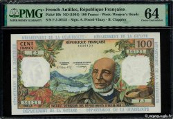 100 Francs FRENCH ANTILLES  1964 P.10b SC+