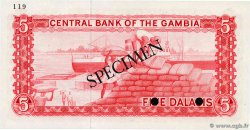 5 Dalasis Spécimen GAMBIA  1972 P.05cs FDC