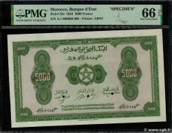 5000 Francs Spécimen MAROC  1943 P.32s NEUF