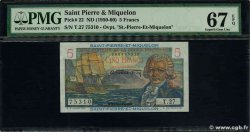 5 Francs Bougainville SAN PEDRO Y MIGUELóN  1946 P.22 FDC