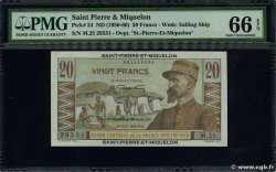 20 Francs Émile Gentil SAINT PIERRE E MIQUELON  1946 P.24 FDC