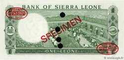 1 Leone Spécimen SIERRA LEONE  1970 P.01cs NEUF