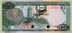 10 Shilin Spécimen SOMALIE  1980 P.26s NEUF