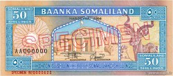 50 Shillings / 50 Shilin Spécimen SOMALILANDIA  1994 P.04s FDC