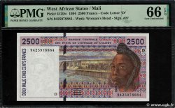 2500 Francs WEST AFRIKANISCHE STAATEN  1994 P.412Dc ST